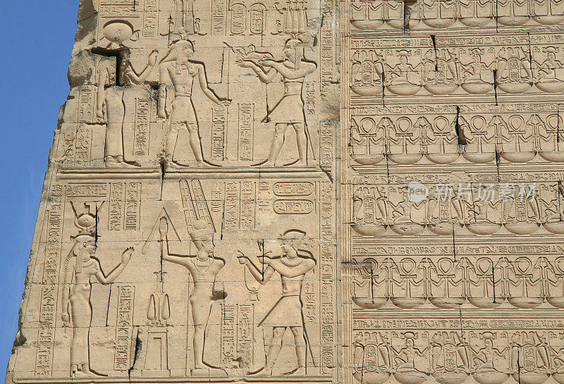 Neos Dionysos门，Haroeris和Sobek庙，Kom Ombo，埃及